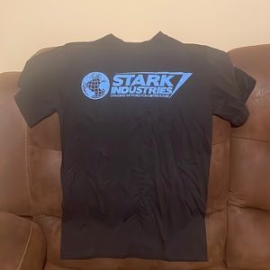 Iron Man Stark Industries Mens Black Marvel T Shirt Small